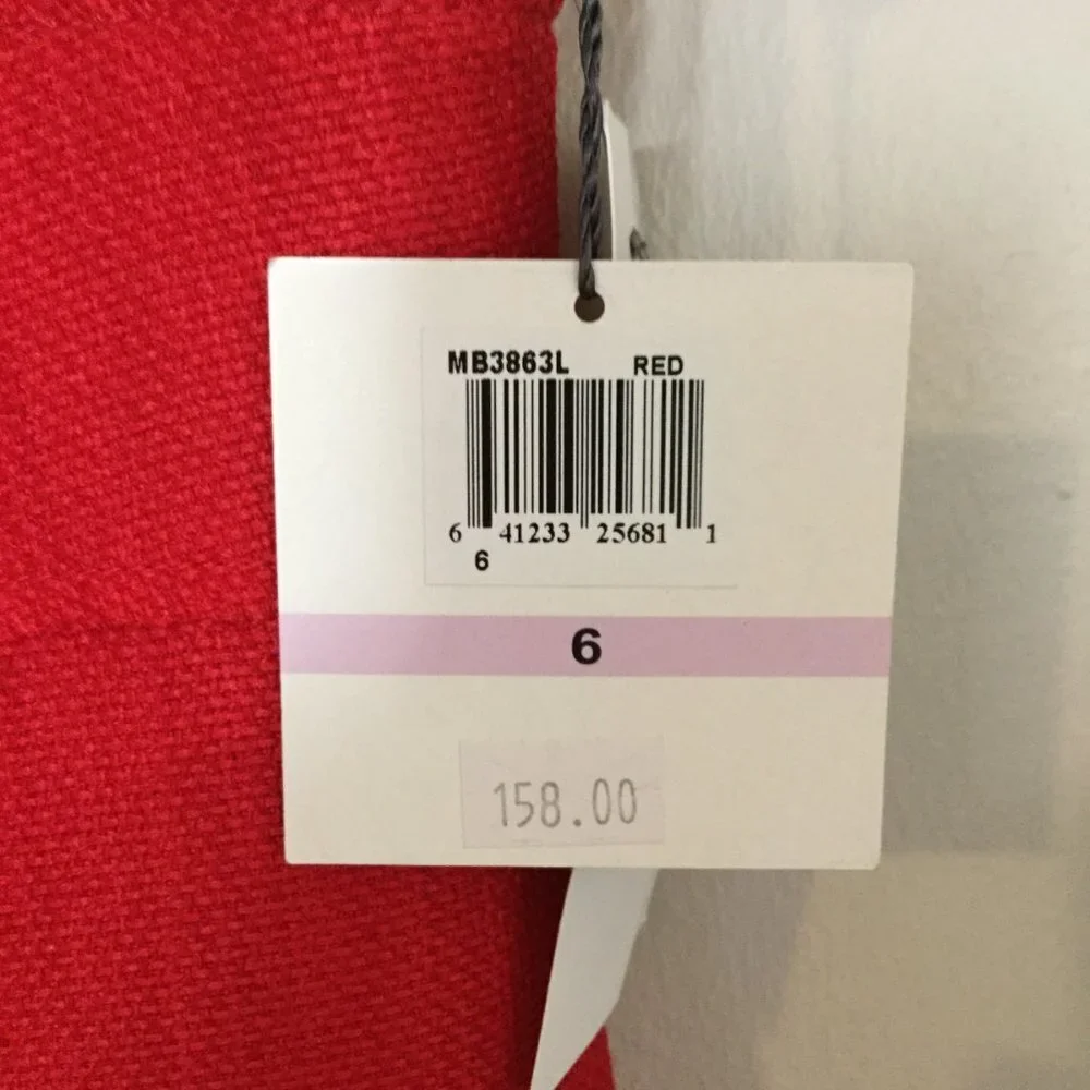 Muse Red Embellished Collar Sleeveless Dress - Picture 7 of 11